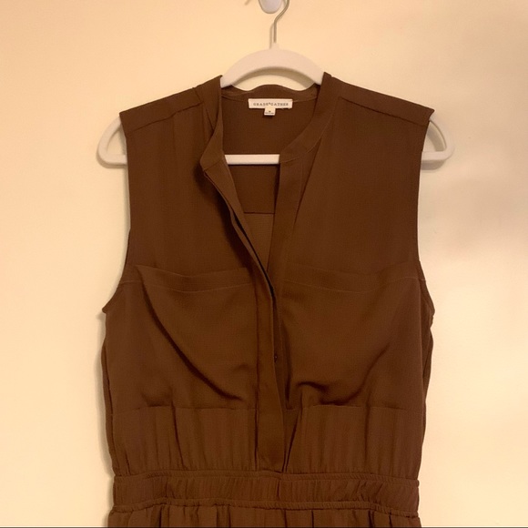 Flowy brown jumpsuit - Picture 2 of 5